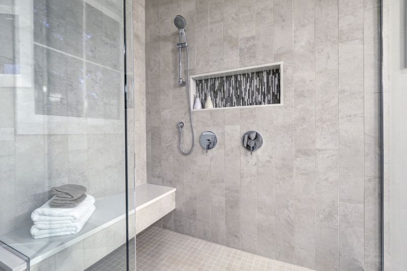 Elegant Shower Niche with Tiles